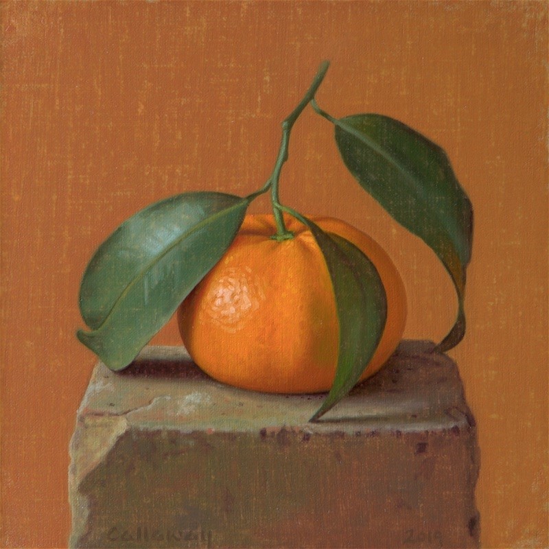 Orange on a Brick by Alex  Callaway